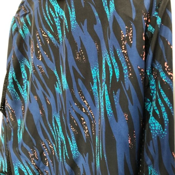 90’s style multicoloured windbreaker teal  animal - Picture 12 of 15